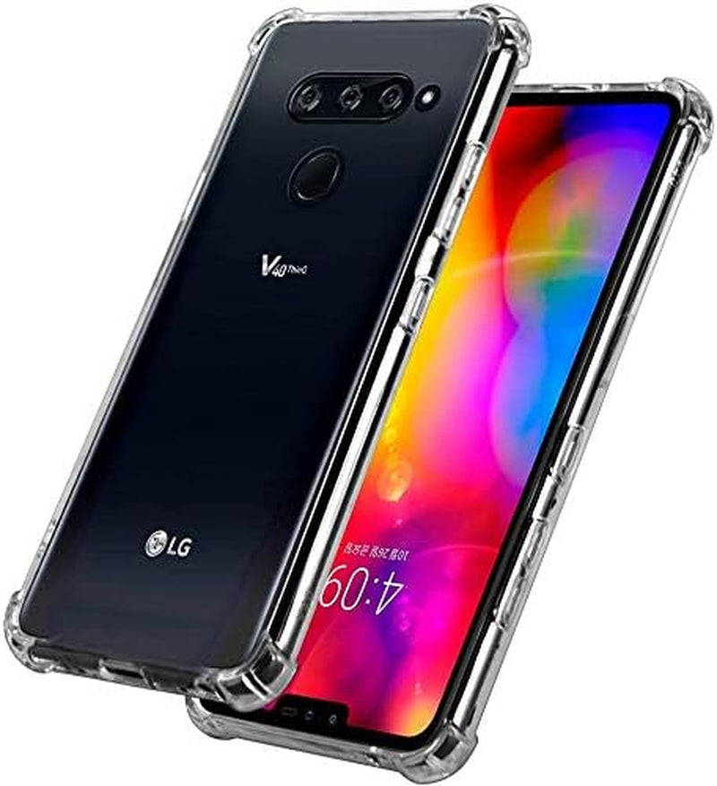 Gtelectro Crystal Clear Soft & Flexible Slim Transparent Protective Case Cover with Reinforced Bumper Corners for LG V40 Thinq (Clear)  GTElectro   