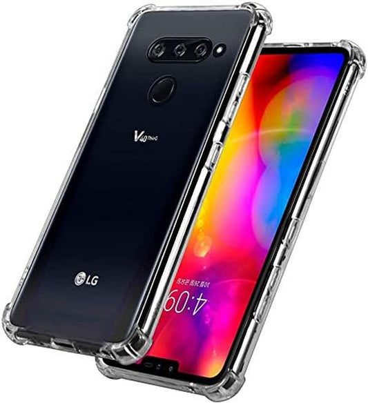 Gtelectro Crystal Clear Soft & Flexible Slim Transparent Protective Case Cover with Reinforced Bumper Corners for LG V40 Thinq (Clear)  GTElectro   