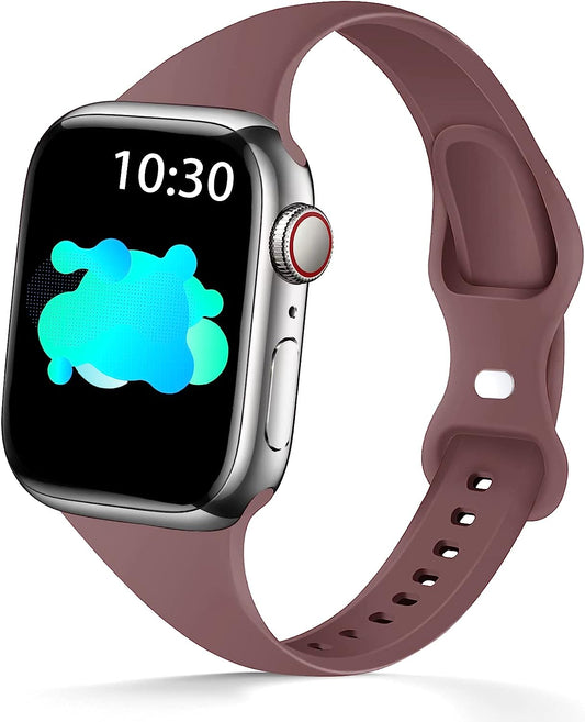 AUSOJOY Compatible with Apple Watch Slim Band, Silicone Sport Band Replacement, 38Mm 40Mm 41Mm 42Mm 44Mm 45Mm, Compatible with Apple Watch Series 7/6/5/4/3/2/1/SE for Women/Men  AUSOJOY   