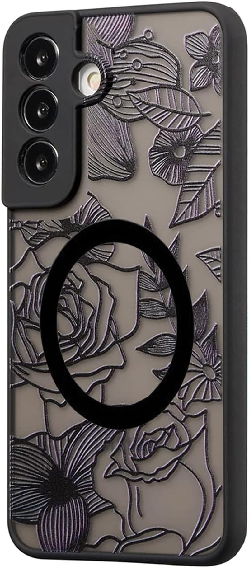 Doowear Galaxy S21+ plus Case Magnetic [Support Magsafe Charger] Wireless Anti-Scratch Shockproof Matte Clear Full Camera Protection Slim Thin Phone Cover Case for Samsung Galaxy S21+ Plus-Rose  Doowear   