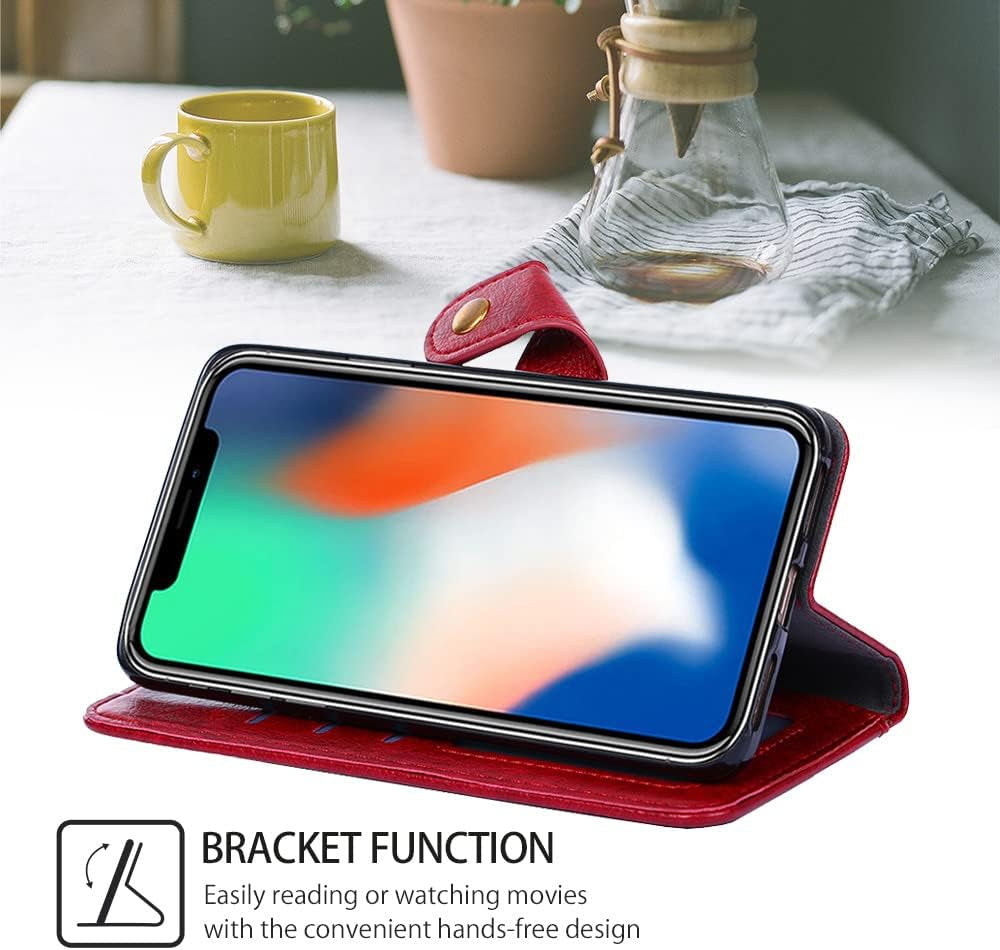 Bailishi BANLEI2U Phone Cover Zipper Wallet Folio Case for LG G7 THINQ, Premium PU Leather Slim Fit Cover for G7 THINQ, 1 Transparent Photo Frame Slot, Skin Friendly, Red  BANLEI2U   