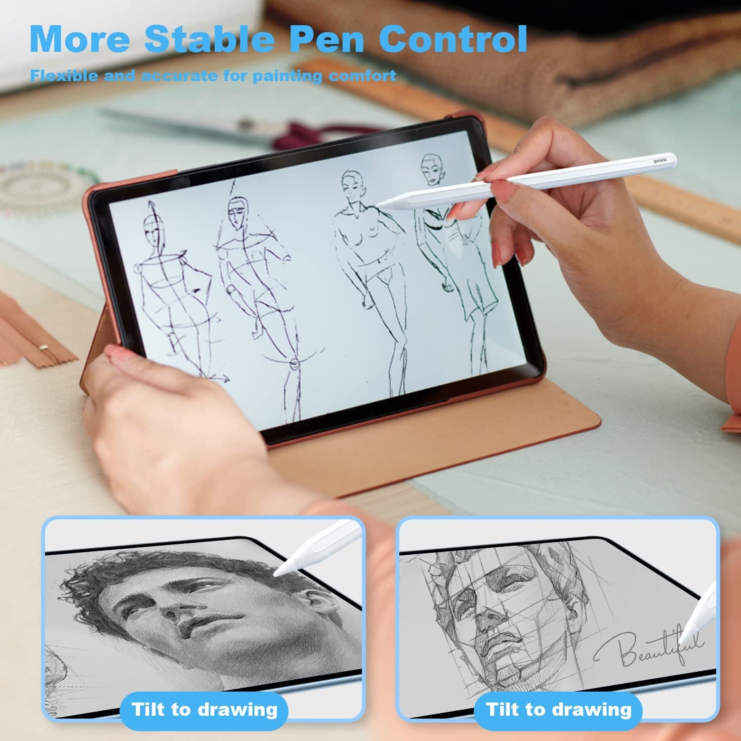 BLEBLE Replacement Tips for Apple Pencil 1St/2Nd Generation & Logitech Crayon, Fine Point Well Precision Control Apple Pencil Nibs for Ipad Pro/Air/Mini Pencil, 6 Pack, White  BLEBLE   