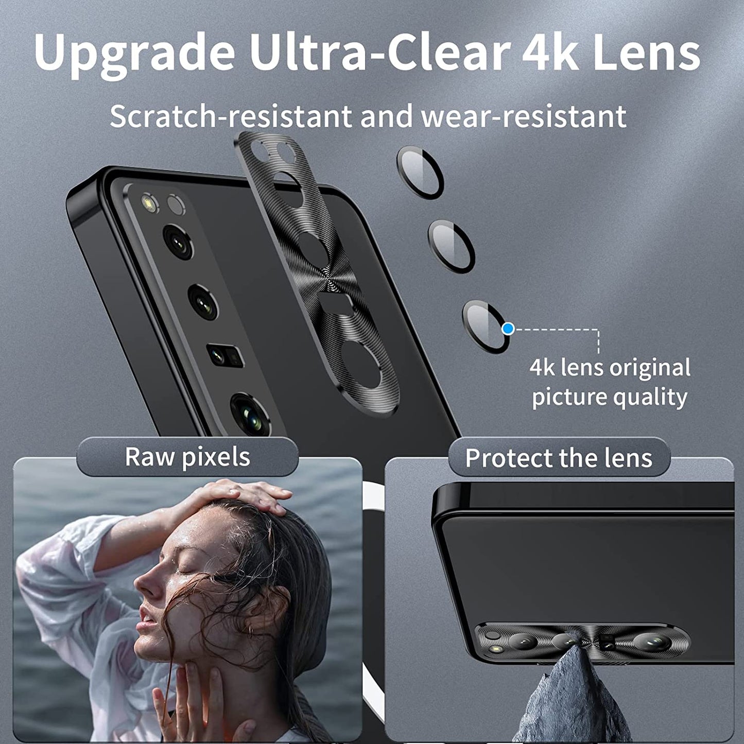 LOVE MEI Shockproof Case for Sony Xperia 1 V, Metal Frame Bumper Case + Matte PC Back Cover [Ultra Thin] [Scratch Resistant] with Lens Protection Support Magnetic Wireless Charger (Black)  LOVE MEI   