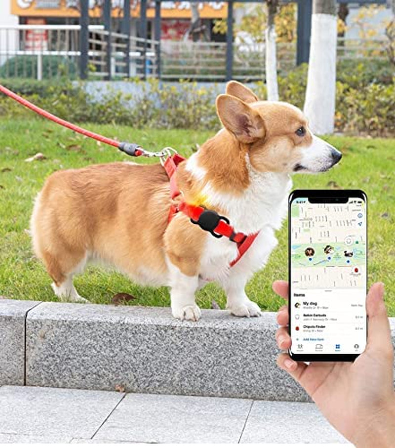 ALOGOLD 6 Pack Airtag Dog Collar Holder, Protective Cover Silicone for Dog Cat Pet Collar, Anti-Lost Air Tag Case Holder Cover(Black, Red)  ALOGOLD   