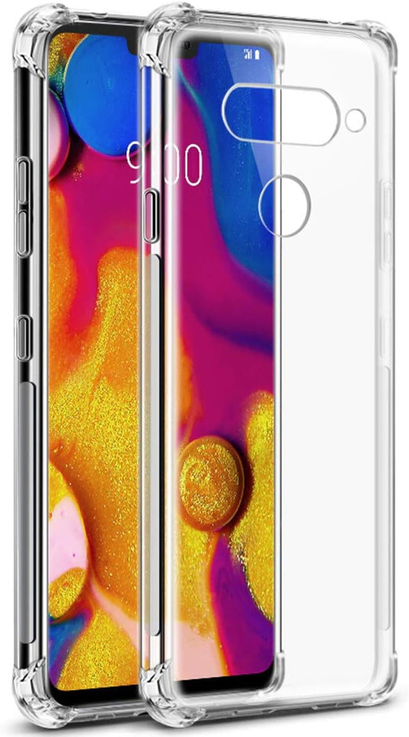 Icovercase Compatible with LG V30 Case, Crystal Clear Soft TPU Shock Absorption Bumper Slim Thin Cover Case -Clear  iCoverCase Clear--Lg V40  