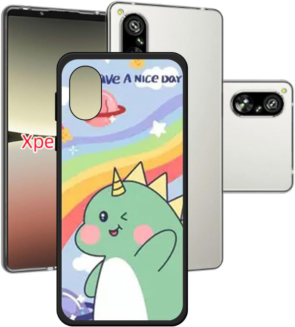 LCEHTOGYE Case for Sony Xperia 5 V, Slim Shock-Absorption Anti-Scratch Black Soft TPU Bumper Protective Phone Case Cover for Sony Xperia 5 V (6,1") - KE21  LCEHTOGYE Ke27  