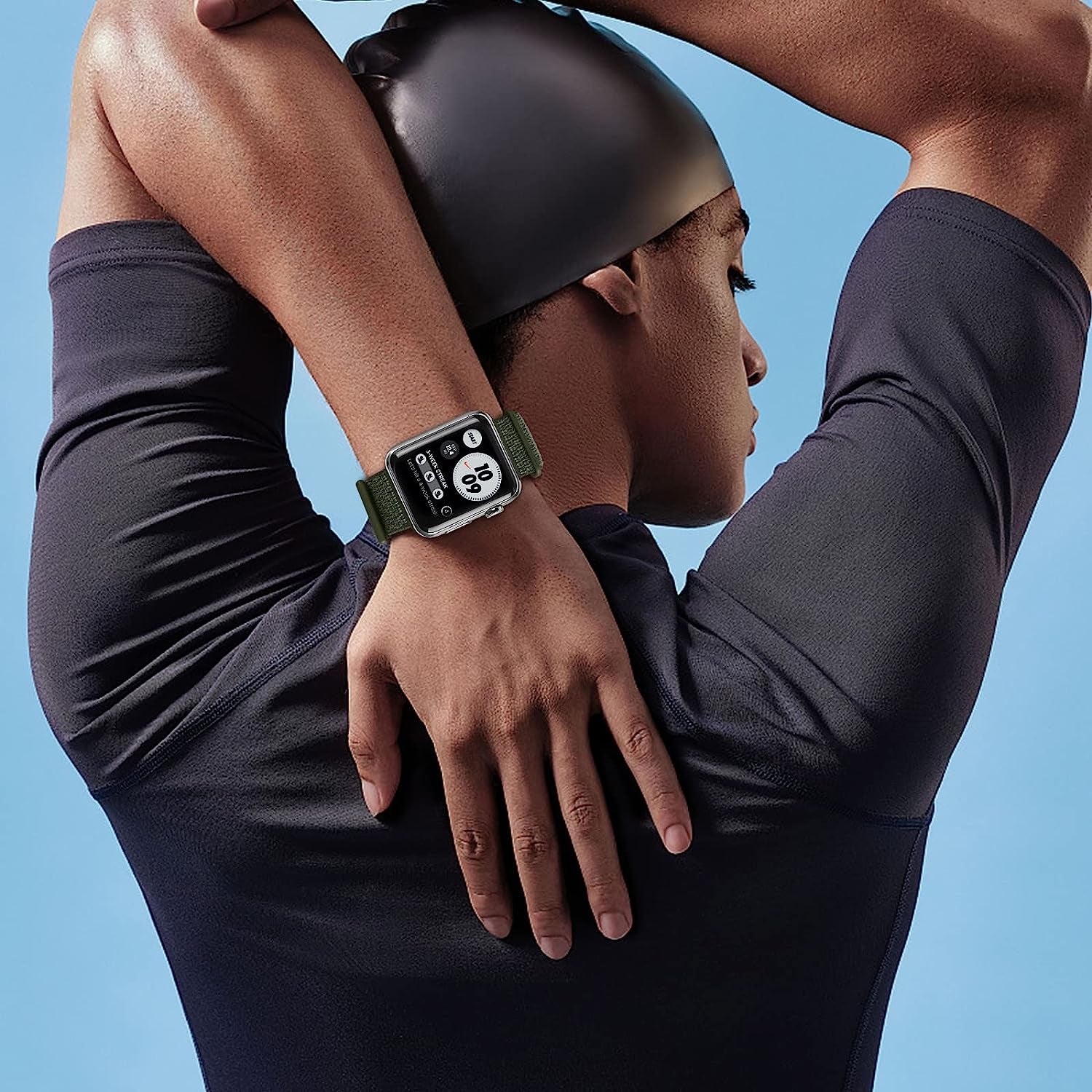 GZ GZHISY Sport Loop Nylon Band Compatible with Apple Watch Band 38Mm 40Mm 41Mm 42Mm 44Mm 45Mm 49Mm Ultra Iwatch Series 8 7 6 SE 5 4 3 2 1 Strap, Fit for Iphone Watch Band Women Men Stretchy Elastic Braided Weave Replacement Wristband Breathable  GZ GZHISY   