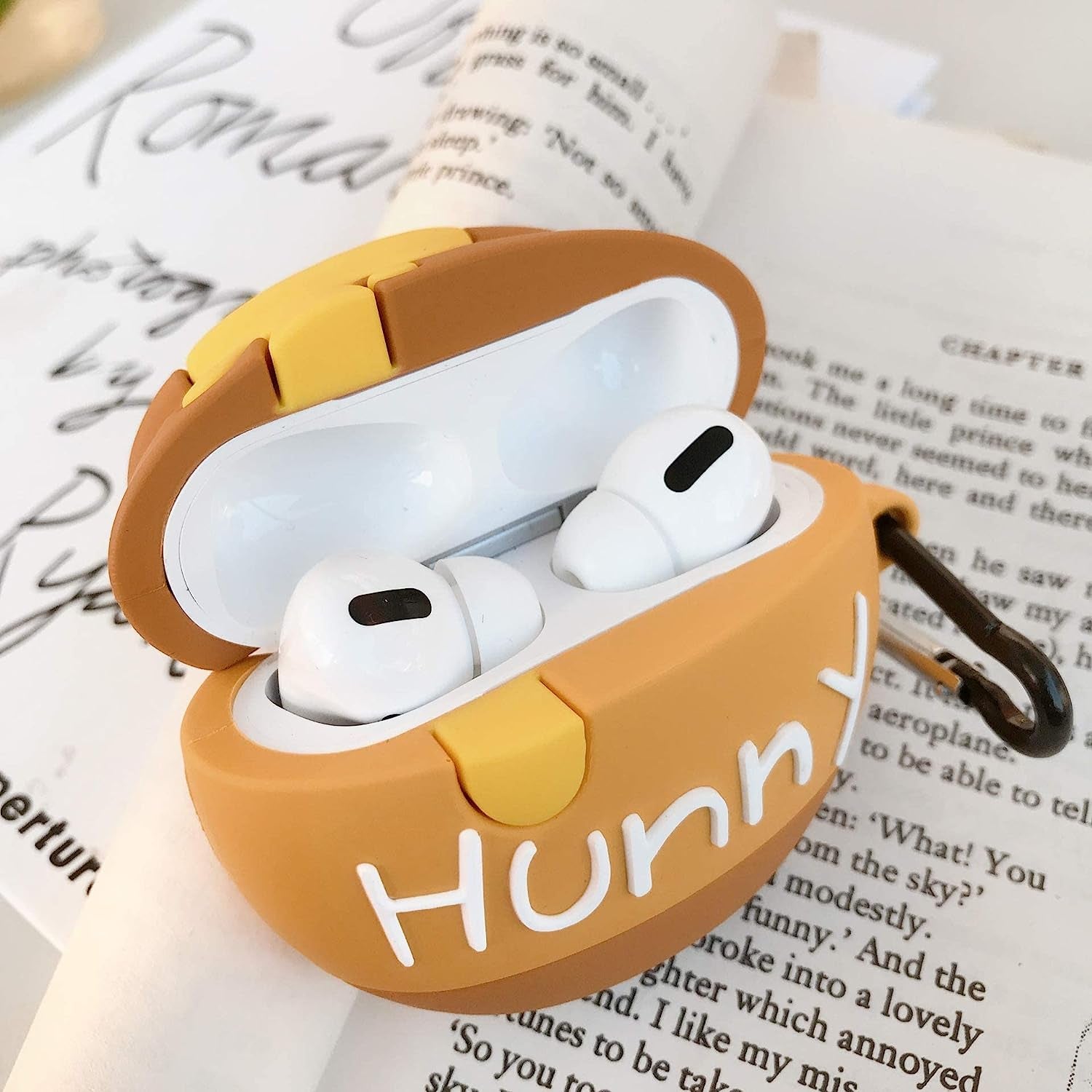 Cute Case Compatible with Apple Airpods Pro Cartoon Anime Cool Kawaii Food Cover Silicone Shell Anti-Fall Cases for New Apple Airpods 2019 for Men Women (Airpods Pro, Hunny)  FirstCorn   