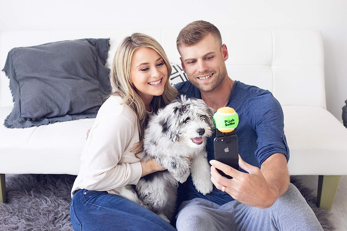 Pooch Selfie: Cell Phone Dog Universal Selfie Stick, Dog Training, Tennis Ball for Dogs Photos, Pet Selfie Tool Get Your Pooches Attention (AS SEEN on Shark Tank) - Green  Clever Dog Products LLC   