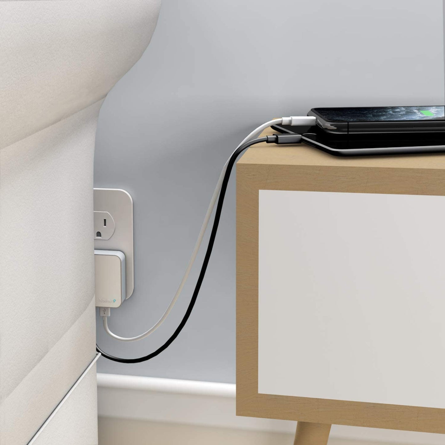 Nekmit USB C Charger, Thin Flat 30W Dual Port Fast Wall Charger with 18W Power Delivery PD 3.0 and 12W USB Port for Iphone 14/14 Pro/14 Pro Max, Galaxy, Pixel, Ipad Pro, Airpods Pro and More  Nekmit Compact   