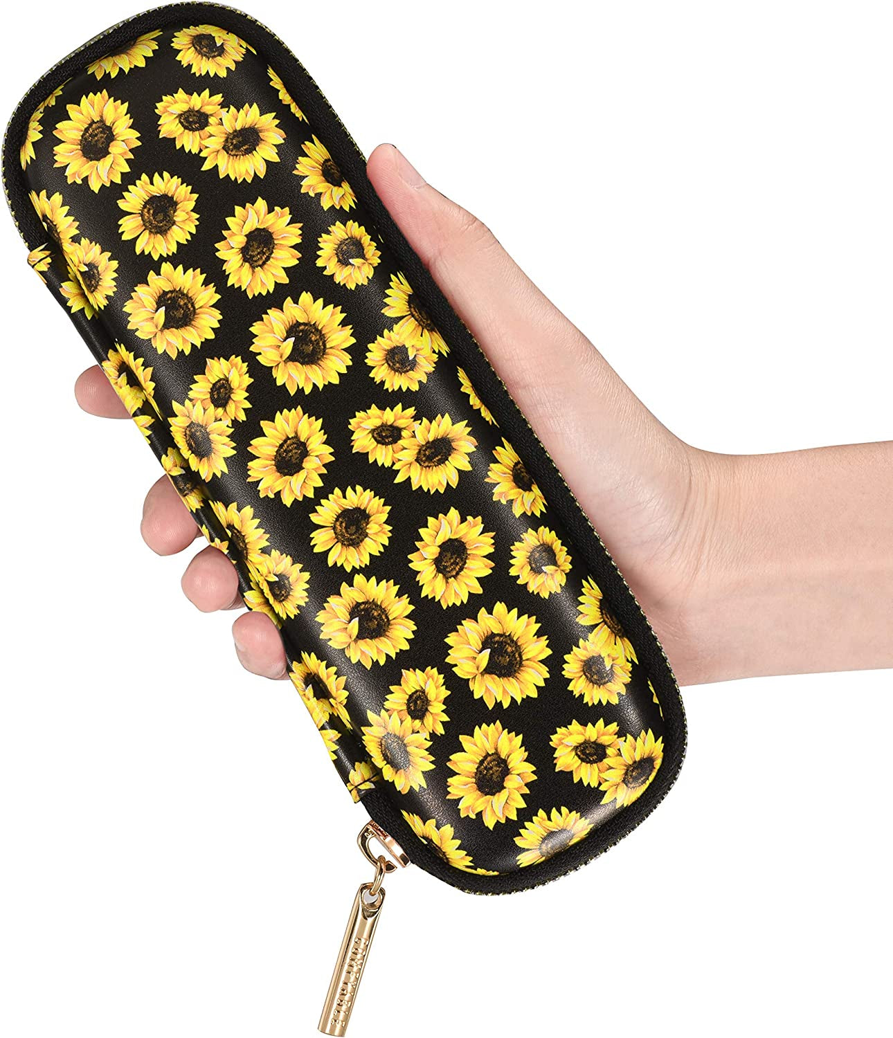 Comfyable Pencil Holder Pencil Case for Apple Pencil, Pen Accessories Elastic Strap Sleeve Protective Carrying Case for USB Cable Airpods with Mesh Pockets,Sunflower  Comfyable   