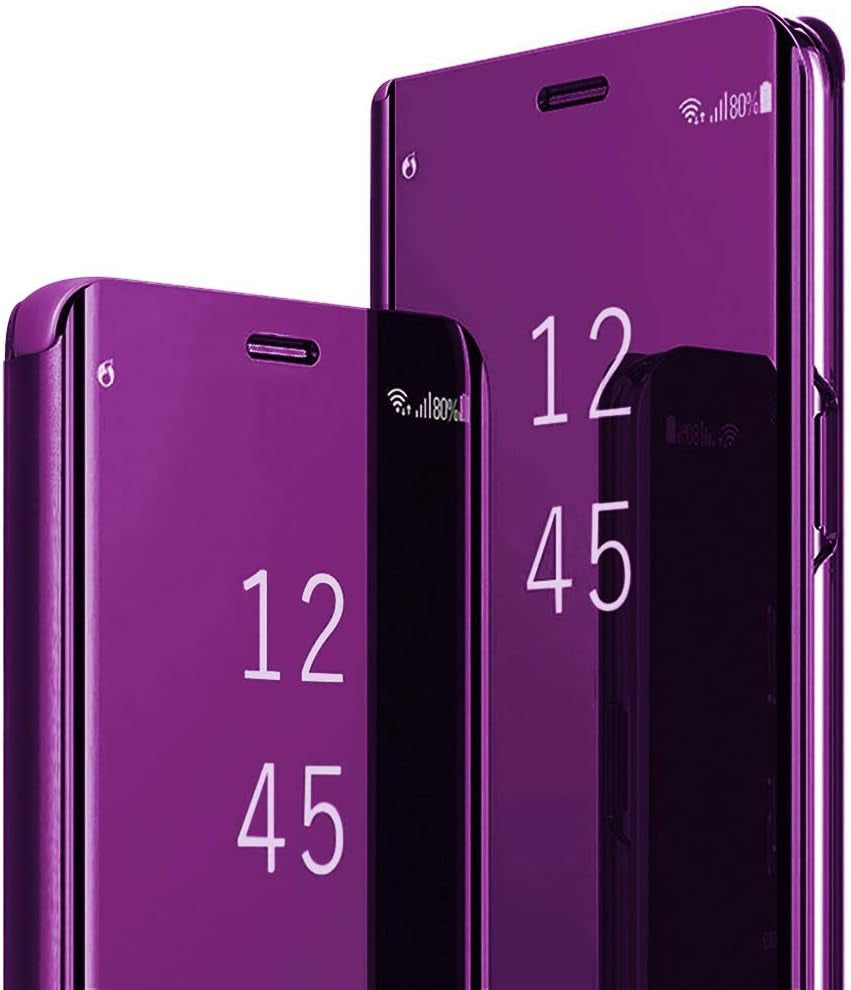 Compatible with Samsung Galaxy Note 20 Ultra Case Flip Leather Cover Clear S-View Mirror Shockproof Cover with Kickstand Anti-Scratch Protective Phone Cases Cover for Samsung Note 20 Ultra  Migexxkj Purple  