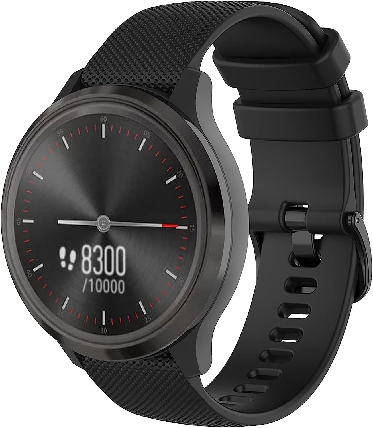 Disscool Compatible for Garmin Venu 2 plus Watch Bands, 20Mm Silicone Quick Release Soft Rubber Wrist Smart Watch Band Replacement for Garmin Vivomove Sport Black  Disscool   