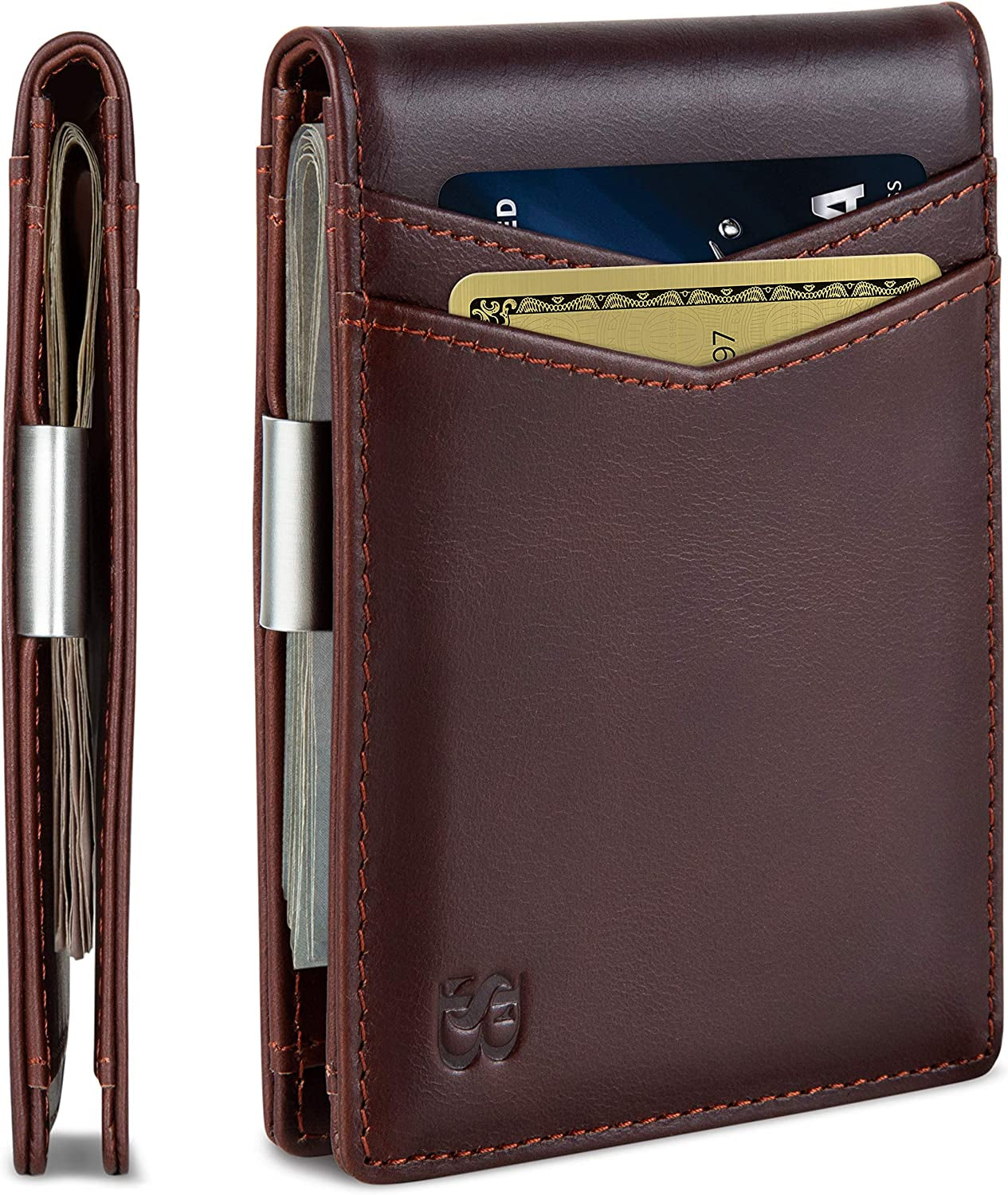 SERMAN BRANDS Money Clip Wallet - Mens Wallets Slim Front Pocket RFID Blocking Card Holder Minimalist Mini Bifold  SERMAN BRANDS Melted Chocolate Transformer  