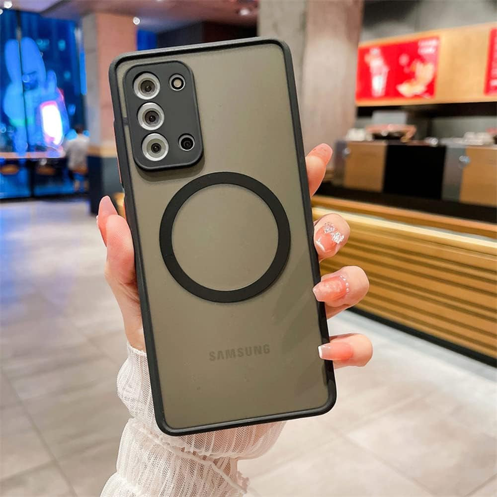 Doowear Galaxy Note 20 Case Magnetic [Support Magsafe Charger] Wireless Anti-Scratch Shockproof Matte Clear Full Camera Protection Slim Thin Phone Cover Case for Samsung Galaxy Note 20 5G-Black  Doowear   