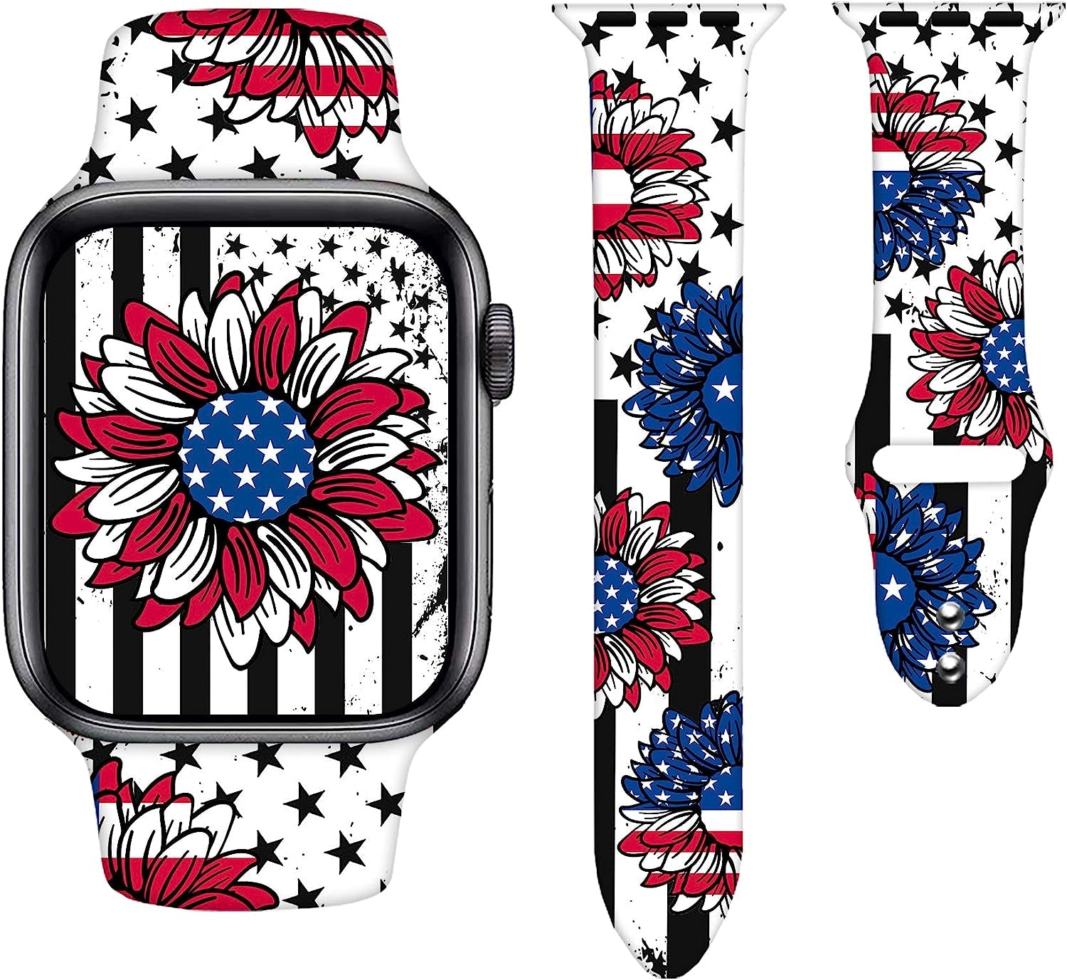 Watch Bands Compatible Apple Watch for Women Men, Adjustable Smart Watch Band Soft Silicone Wristbands Replacment Strap for Watch Series 7 6 5 4 3 2 1  KASDBY   