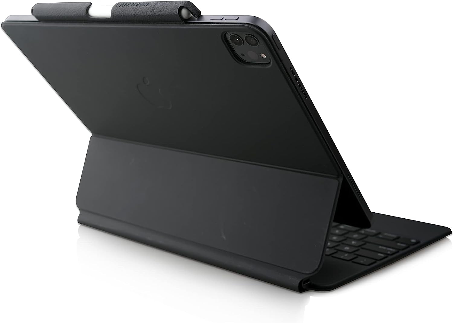 Lanhorse Air Pencil Holder Compatible for Apple Pencil 2Nd Gen, Handmade with Leather, to Be Used for Magic Keyboard, Smart Keyboard Folio, Smart Folio. (Black)  lanhorse   