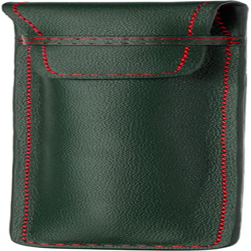 TORRO Pencil Sleeve Compatible with Apple Pencil (1St and 2Nd Generation) – Genuine Leather Apple Pencil Case with Microfibre Lining (Dark Brown)  B.A.M Worldwide ltd Green with Red Detail  