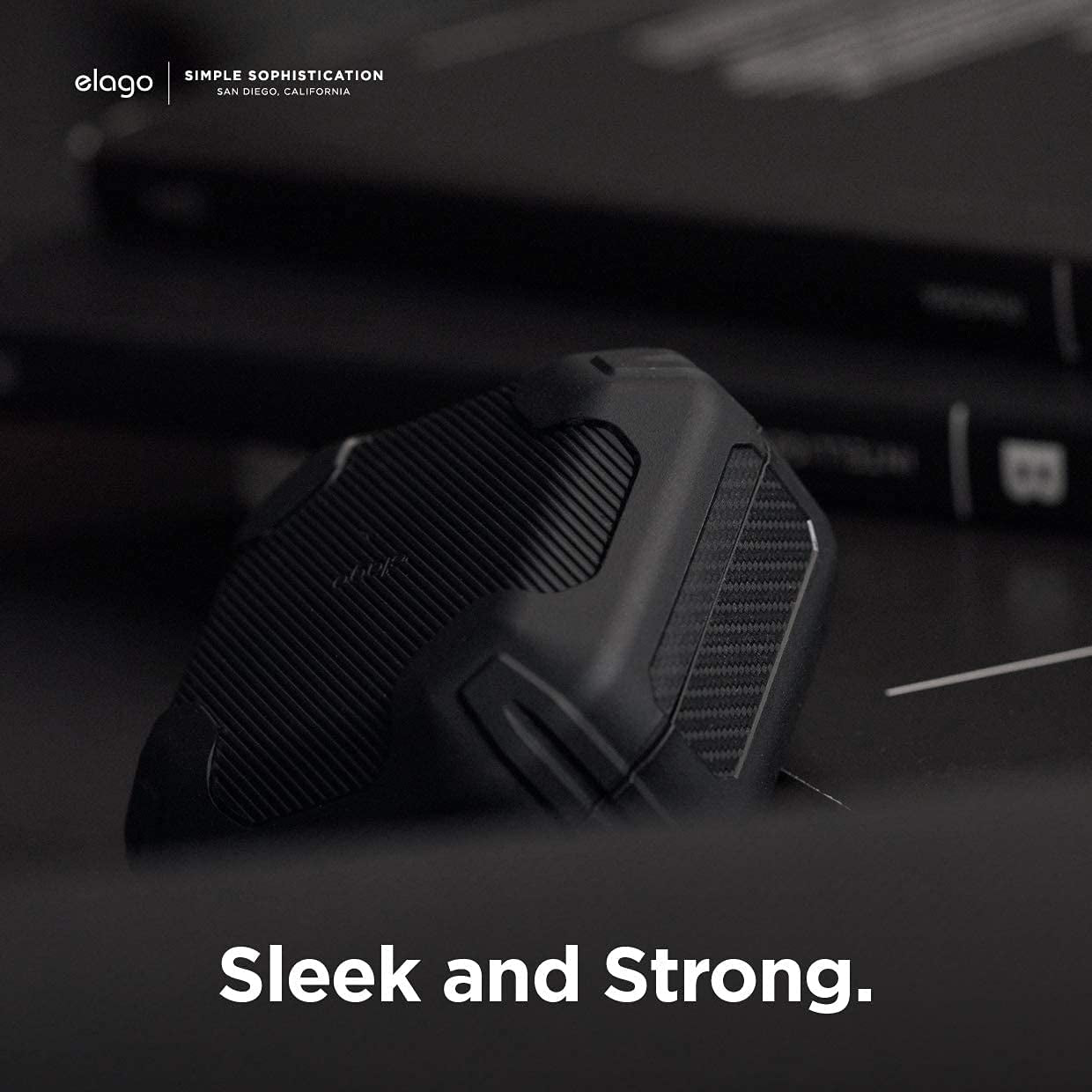 Elago Armor Case Compatible with Samsung Galaxy Buds 2 Pro (2022) / Galaxy Buds 2 (2021) / Galaxy Buds Pro (2021) / Galaxy Buds Live (2020) [US Patent Registered] [Black]  elago   