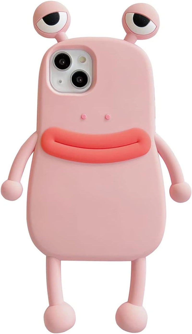 Yatchen for Iphone 12/12 Pro Kawaii Phone Case 3D Cartoon Cute Frog Phone Case Soft Silicone Unique Fun Cover Case for Women Girls Slim Fit Anti-Drop Protective Case for Iphone 12/12 Pro  Yatchen Pink Iphone 13 