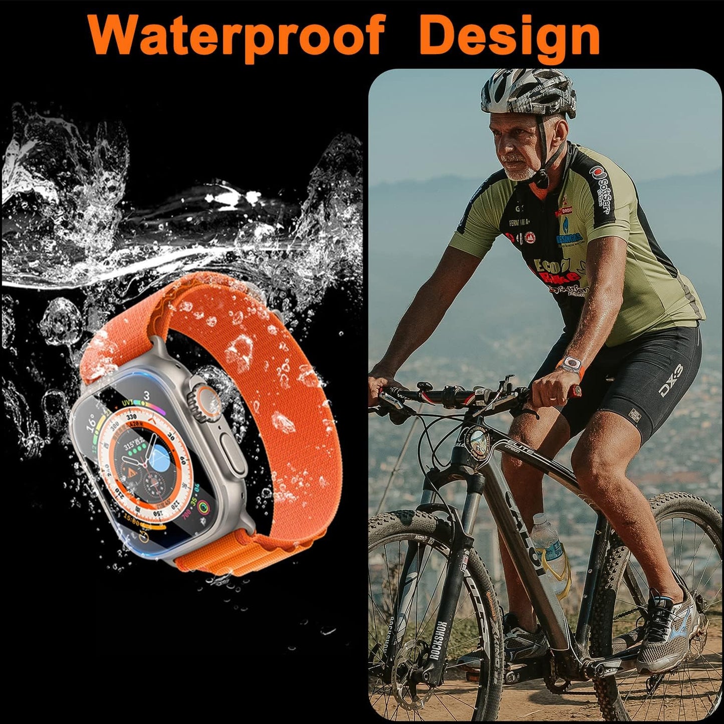 COJOC for Apple Watch Ultra Screen Protector 49Mm,Hd Tempered Glass + Titanium Alloy Frame,[Keep Original] [Touch Sensitive] Lightweight Protective Glass Film for Iwatch Ultra Accessories,Original  COJOC   