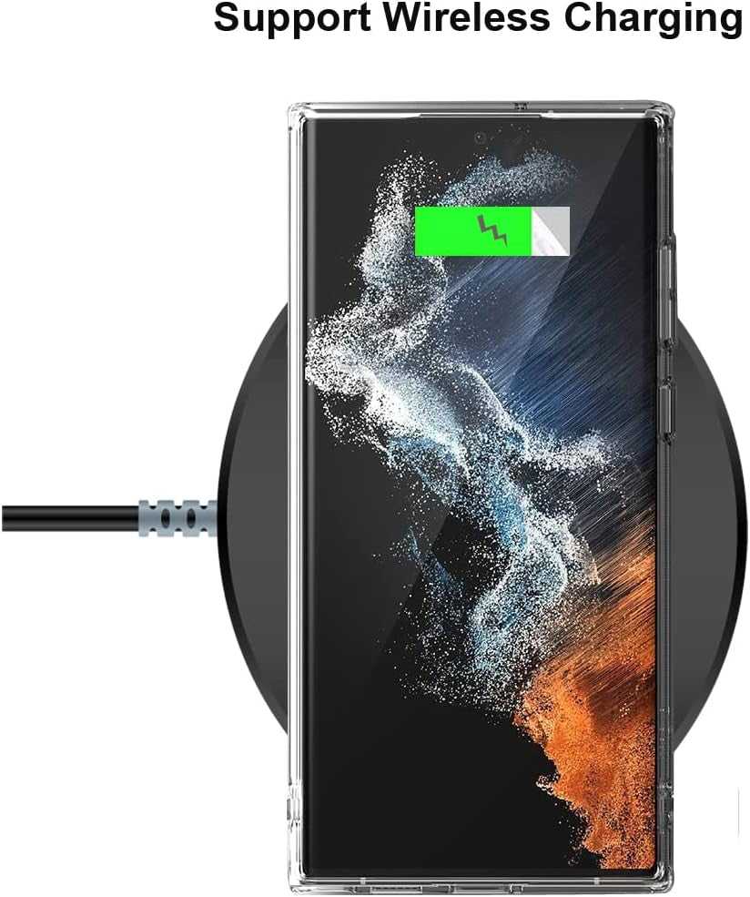 Unov Case Compatible with Galaxy S22 Ultra Case Clear with Design Soft TPU Shock Absorption Slim Embossed Pattern Protective 6.8 Inch (Sierra Mountains)  Unov   