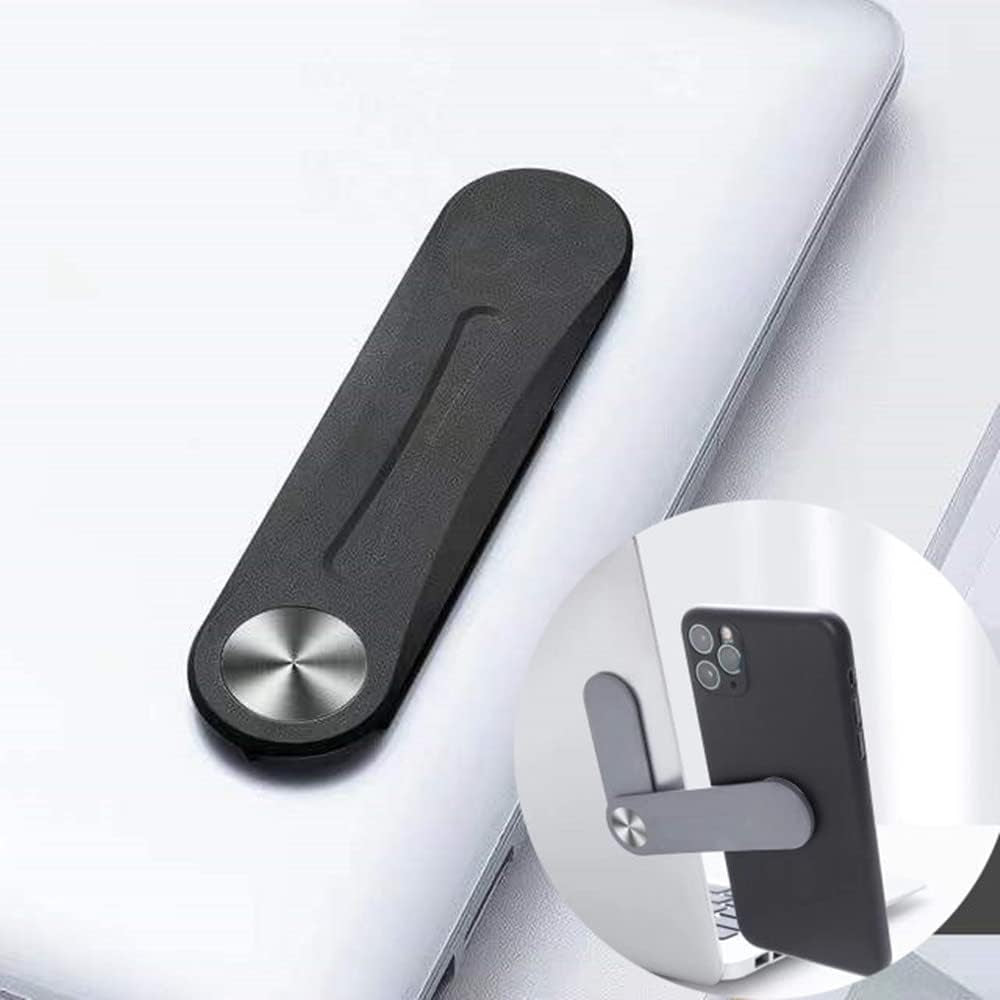 Dlmlemu Magnetic Phone Holder for Laptop, Slim Portable Adjustable Computer Monitor Side Clip Expansion Bracket for 4 - 8 Inches Iphone Smartphone, Mobile Phone Holder for Laptop Side Mount  Dlmlemu   
