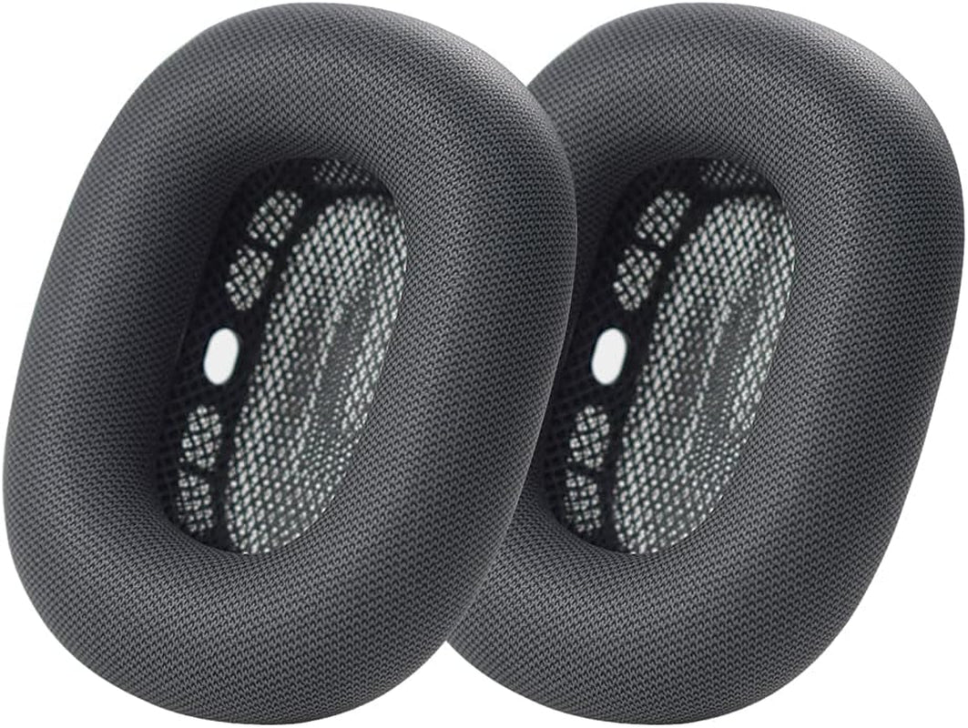 Replacement Ear Cushions for Airpods Max - Premium Protein Leather, Memory Foam and Strong Magnet (Black)  JustEarbuds   