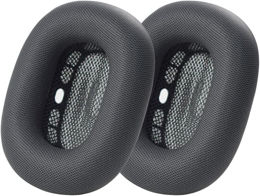 Replacement Ear Cushions for Airpods Max - Premium Protein Leather, Memory Foam and Strong Magnet (Black)  JustEarbuds   