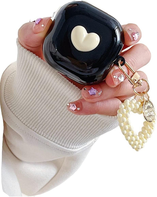 CASEVERSE Case for Samsung Galaxy Buds2 Pro/Buds 2 /Buds Pro/Buds Live with Pendant, Cute Funny Heart Protective Hard PC Headphones Covers  CASEVERSE   