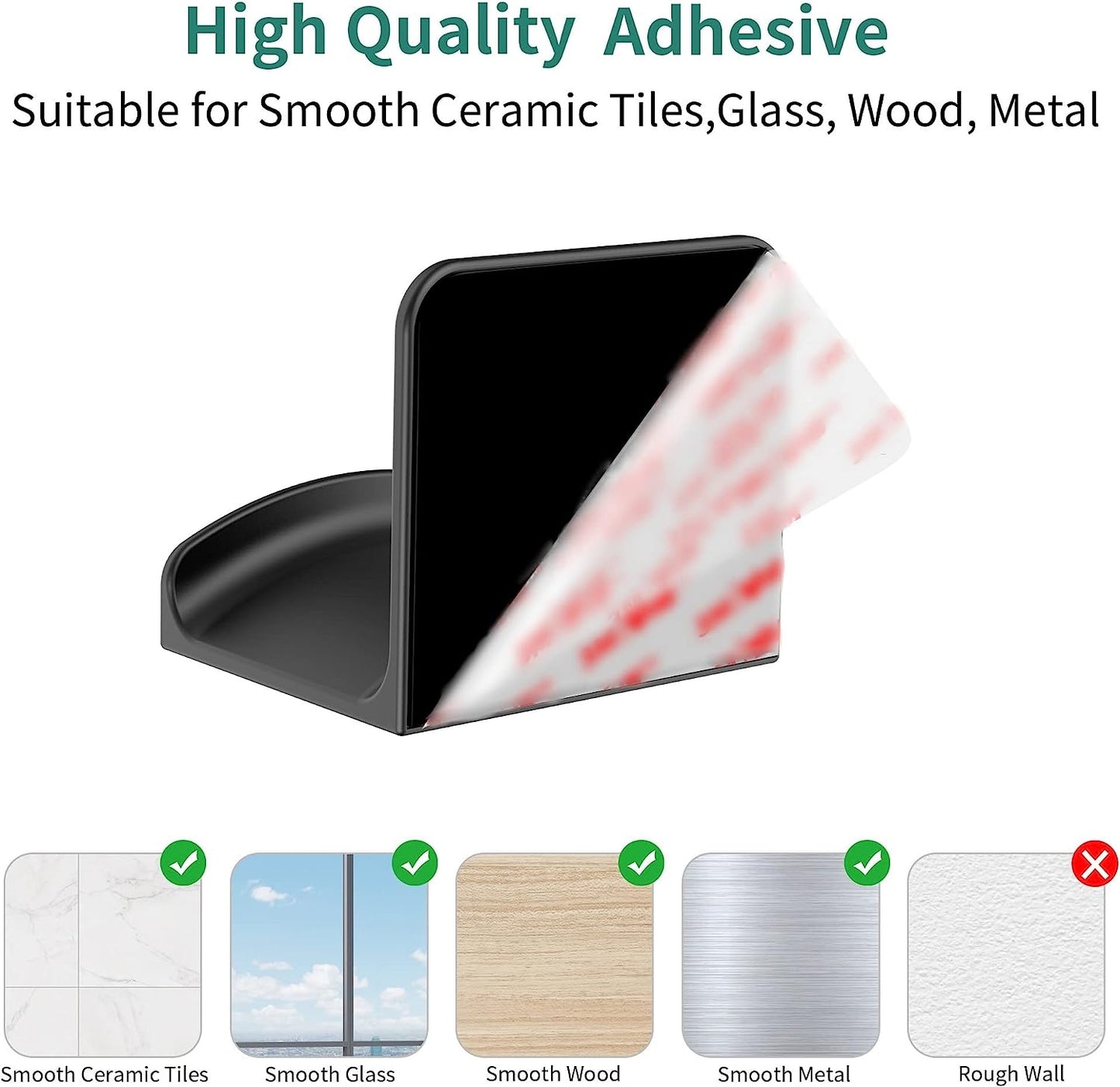 Homemount Headphone Stand Headset Holder - Adhesive Gaming Headphone Hanger Hook Desk Mount for Most Headphone & Controller (Black)  HomeMount   