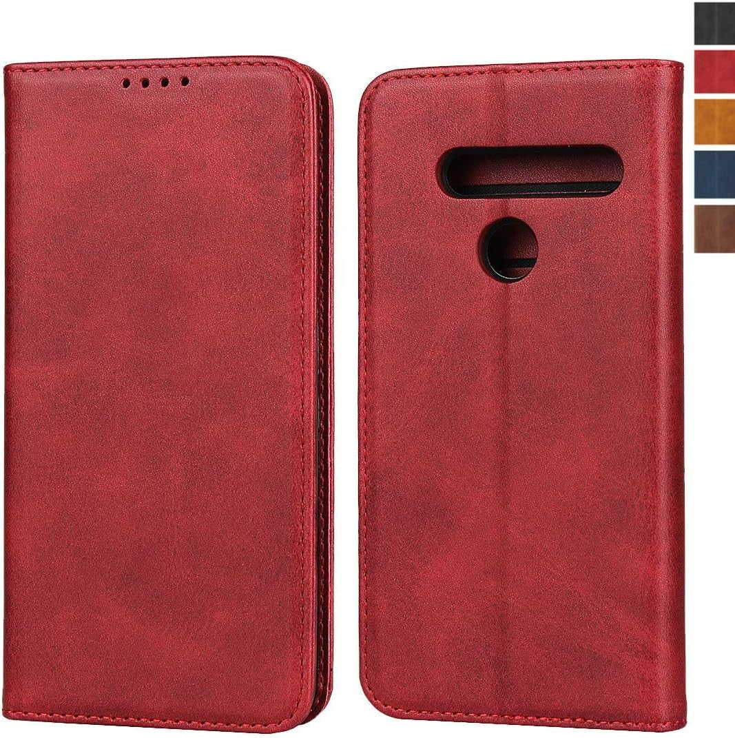 Jaorty for LG G8 Wallet Case 2019 Release,Premium PU Leather Flip Folio Case with Card Slot,Stand Holder and Magnetic Closure [TPU Shockproof Interior Protective Case] for LG G8 Thinq,Lg G8,Red  Jaorty   