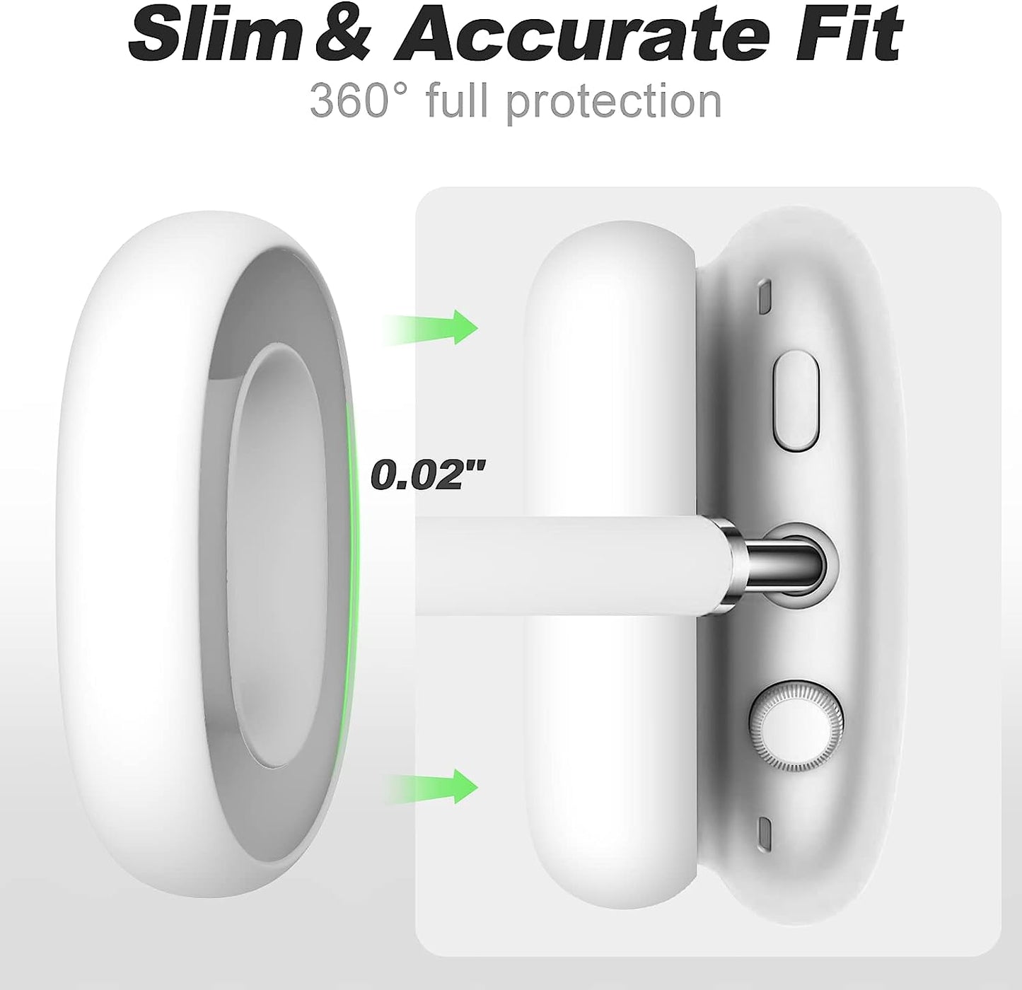 Linsaner Case Compatible for Airpods Max Earpads, Earcup Cover Protector, Silicone Earphone Protective Earpad Cover Accessories for Airpod Max Headphones Ear Pads, White  Linsaner   