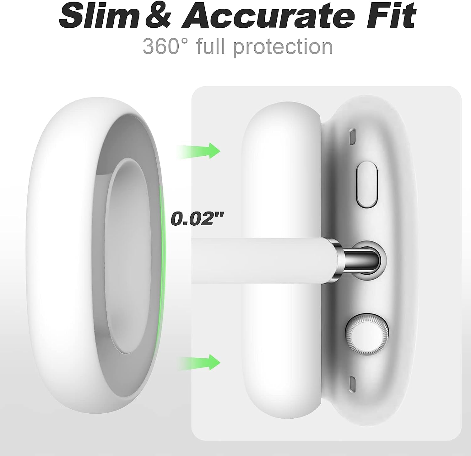 Linsaner Case Compatible for Airpods Max Earpads, Earcup Cover Protector, Silicone Earphone Protective Earpad Cover Accessories for Airpod Max Headphones Ear Pads, White  Linsaner   