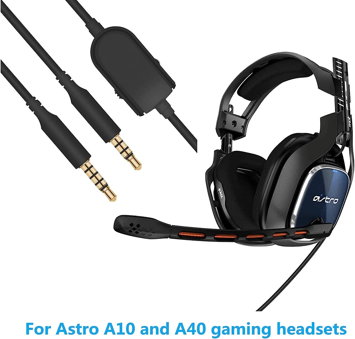A40 Talkback Chat Inline Mute Cable Extension Cable Compatible with Astro A40 A10 Gaming Headsets Replacemnt Cord for Xbox One Play Station 4 PS4 Smartphone(6.5Ft)  Aquelo   