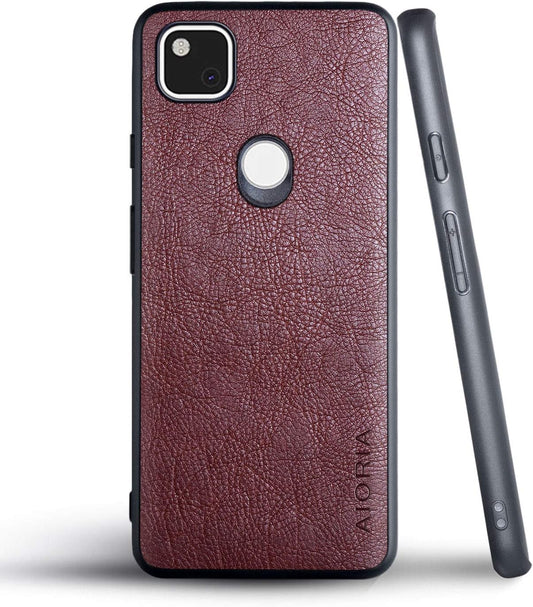 AIORIA for Google Pixel 4A Case (Not Fit 4A 5G), 5.81 Inch Premium PU Leather Cover Retro Business Design Full Protective Case for Google Pixel 4A (Coffee)  AIORIA   