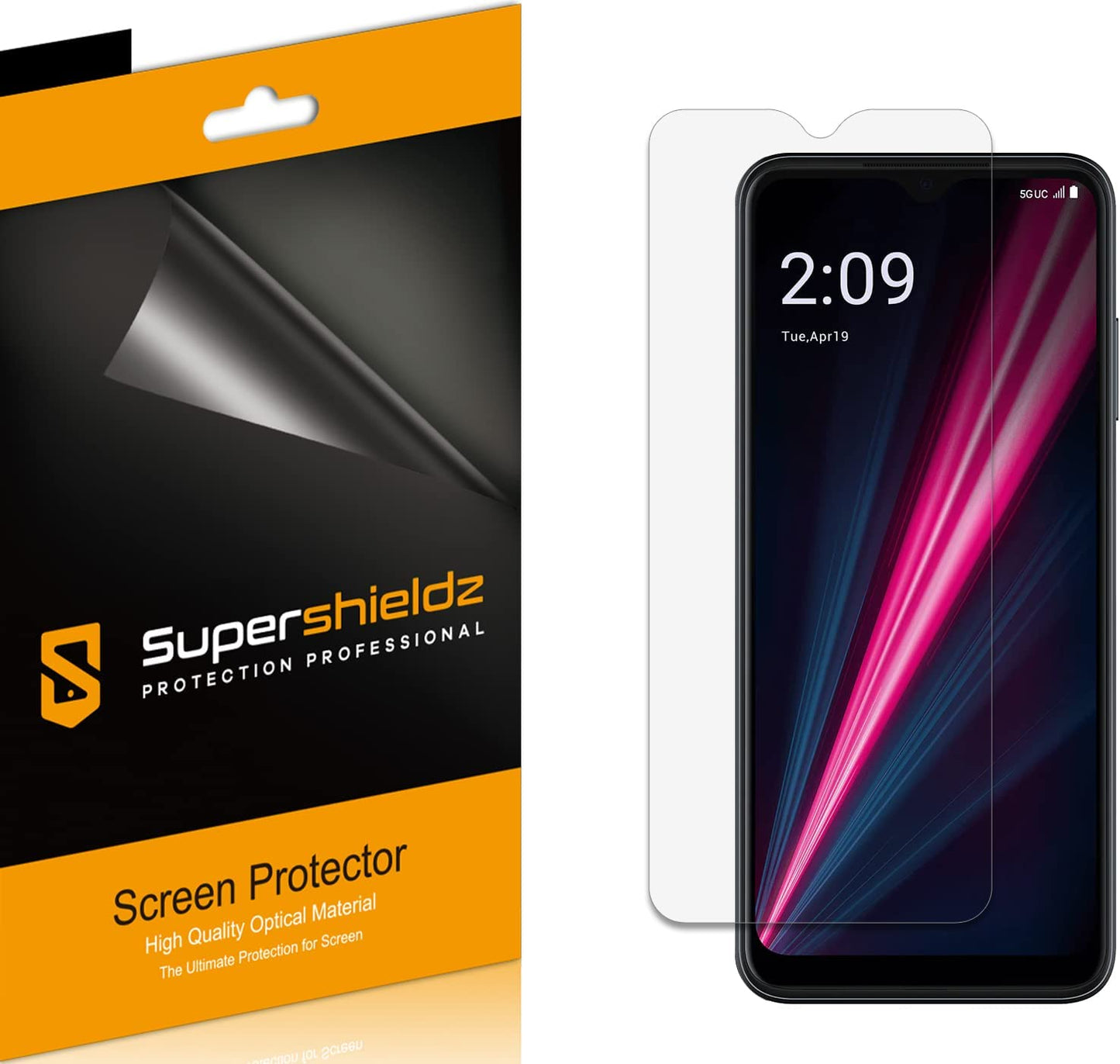 (6 Pack) Supershieldz Designed for T-Mobile (Revvl 6 Pro 5G) Screen Protector, High Definition Clear Shield (PET)  Supershieldz   