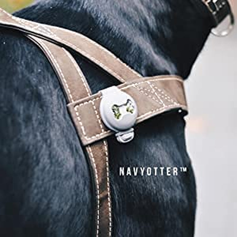 Navy Otter Silicone Apple® Airtag Case for Pets, Collar and Harness Compatible, Backpack and Bag Compatible (Flamingo Pink)  Navy Otter   