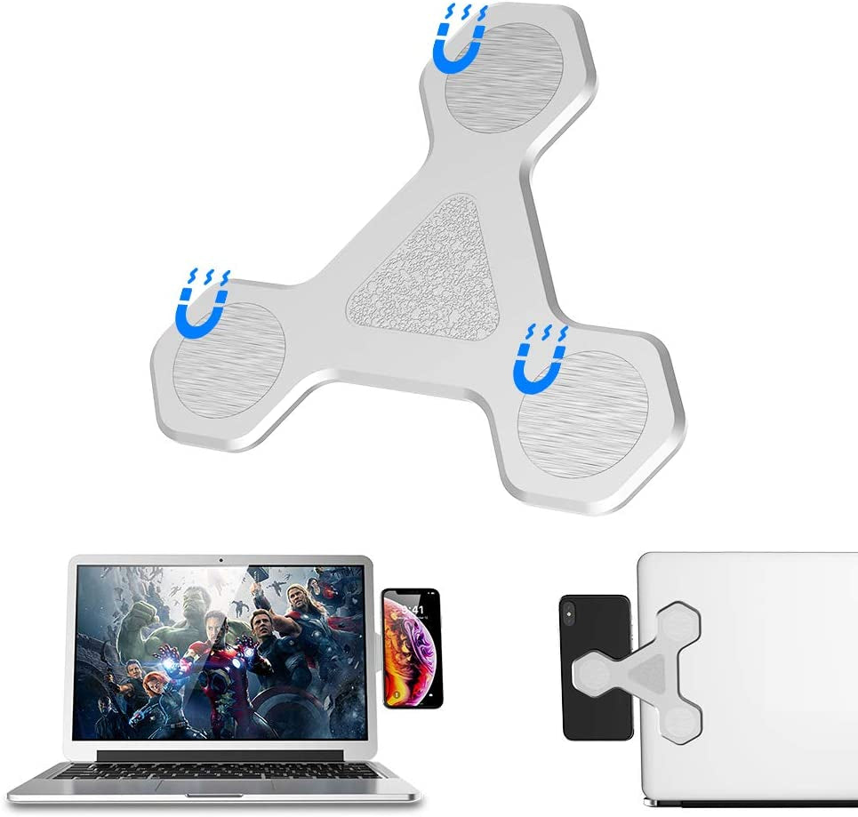 Xcivi Monitor Side Mount Magnetic Bracket Laptop Duo Screen Mount - Mount Your Smartphone to Your Laptop (Sliver)  xcivi   