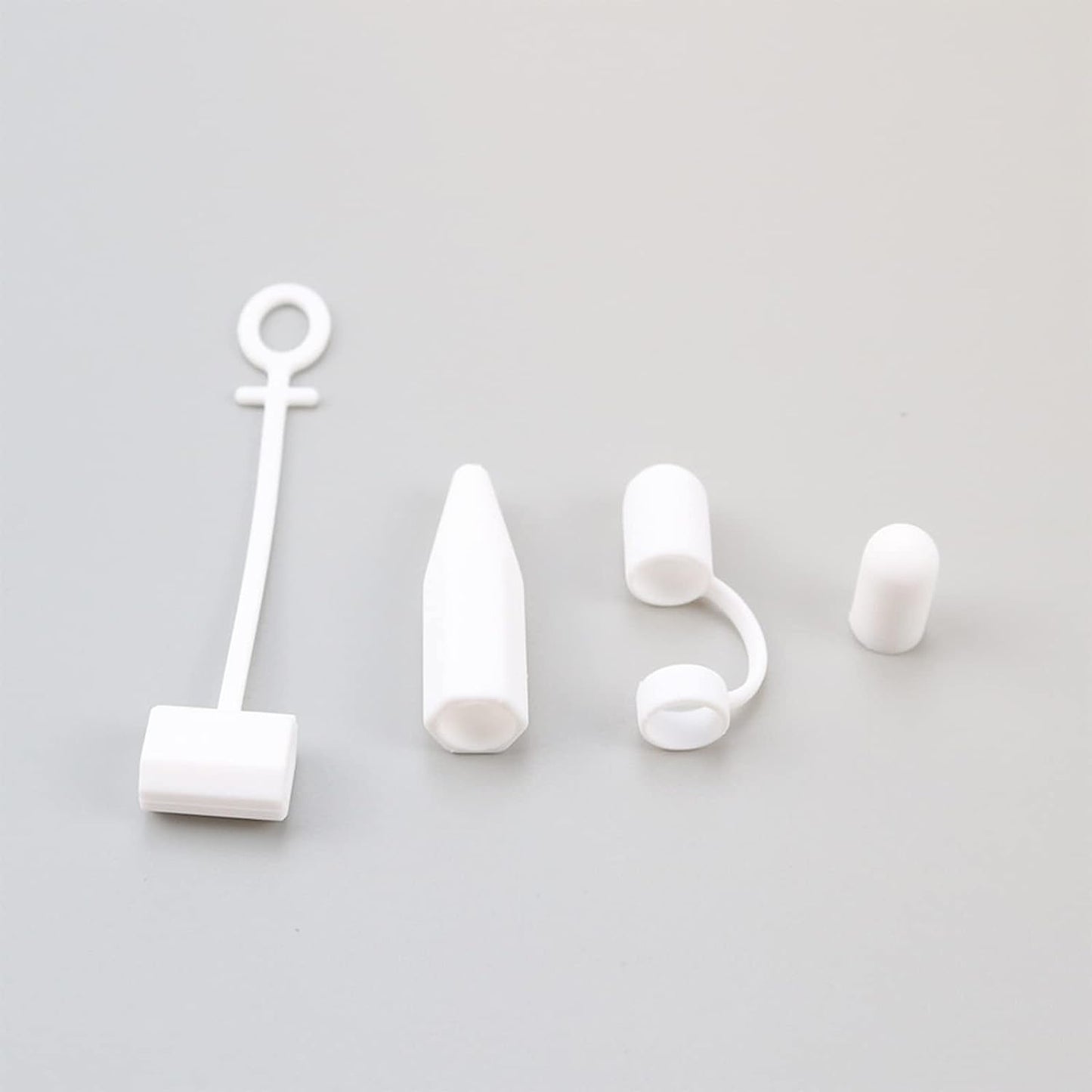 Siduater [4-Pack] Silicone Protective Accessories for Apple Pencil 1St Generation, Includes 1 Apple Pencil Cap Replacements, Apple Pencil Cap Holder, Apple Pencil Tip Cover, Adapter Tether - White  siduater   