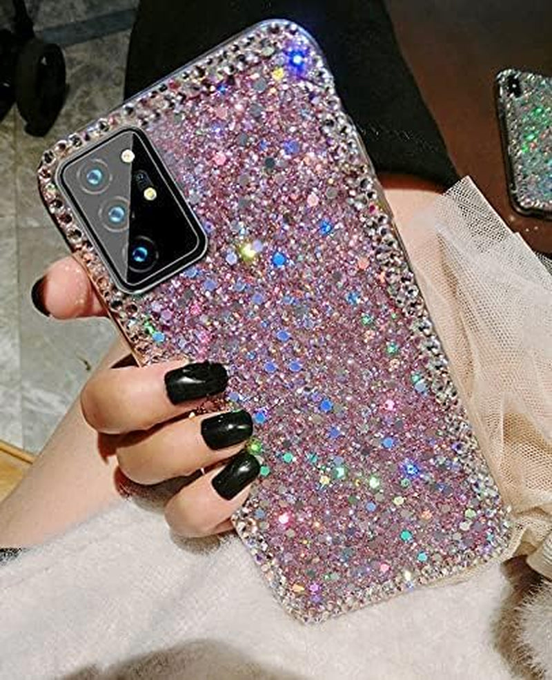 Accgoal for Samsung Galaxy A53 5G Case,3D Glitter Girly Women Sparkle Bling Case Pink Luxury Shiny Crystal Rhinestone Diamond Women Girl Bumper Protective Case Cover for Samsung Galaxy A53 5G  Accgoal   