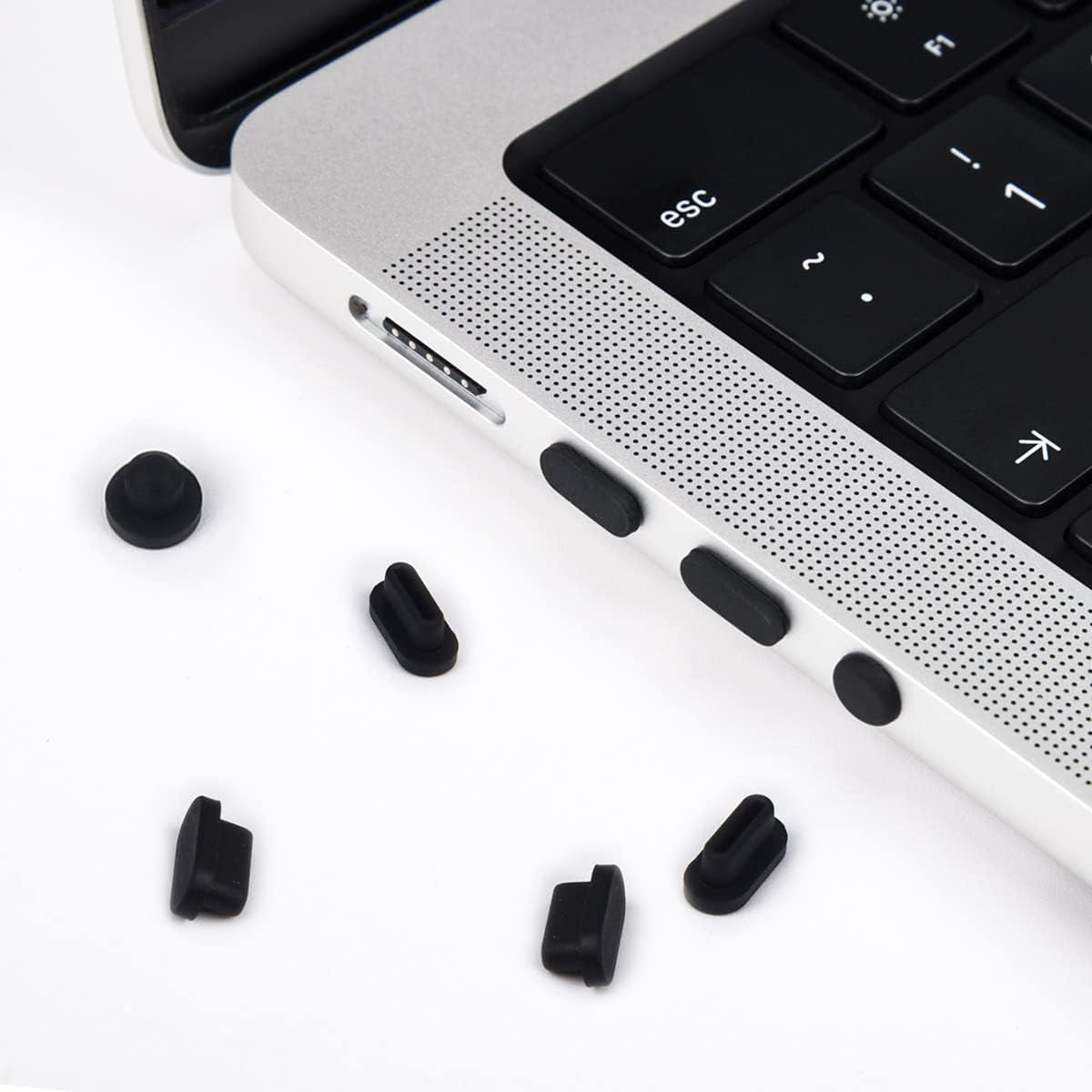 10PCS Dust Plugs Cover for Macbook Pro 14" 16" M2 M1,Macbook Air 13.6" 15.3" M2 A2681 M1 A2337 A2179 A1932 2022-2018,Macbook Pro 13 M1 M2 A2338/ Pro 15 A1707 A1990,Silicone USB C anti Dust Plug Caps  DAMMOMKO   