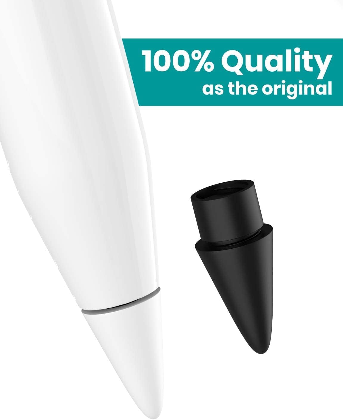 Peilinc 2B Double Soft Pencil Tips - for Apple Pencil 1St Gen & 2Nd Generation Ipad Pen Nibs & Crayon Pencil Tip (Black)  Peilinc   