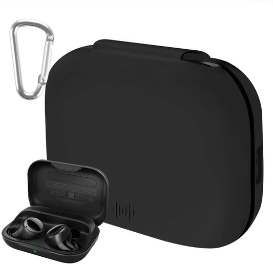 Geekria Silicone Case Cover Compatible with Echo Buds True Wireless Earbuds, Earphones Skin Cover, Protective Carrying Case with Keychain Hook, Charging Port Accessible (Balck)  GEEKRIA   