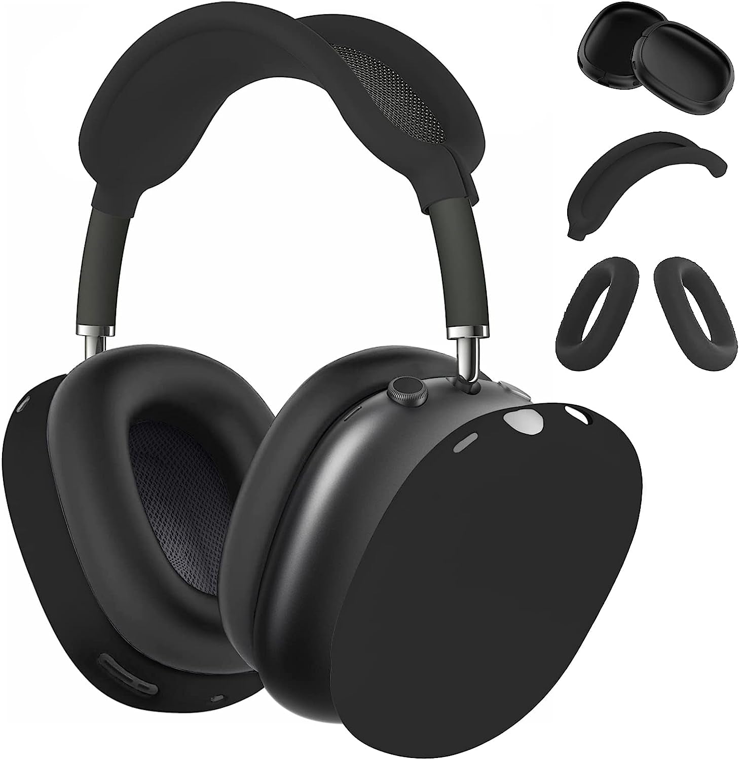 Aiaabq for Airpods Max Case Cover,Anti-Scratch Ear Pad Case Cover/Ear Cups Cover/Headband Cover for Airpods Max, Accessories Soft Silicone Skin Protector for Apple Airpods Max  Aiaabq   