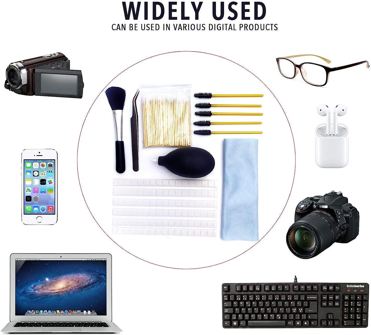 199 Pcs Airpod Cleaner Kit, Iphone Cleaner & Airpod Cleaner, Including Gunk Remover, Air Blower & Brushes for Airpods, Compatible with Cell Phone, Headphone and Keyboard, Ideal Airpods Cleaning Kit  Bisale   