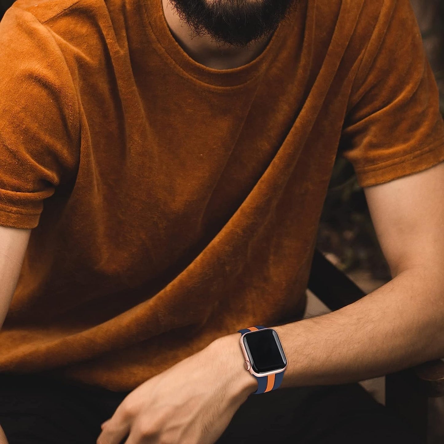 Designer Sport Band Compatible with Apple Watch Iwatch Bands 38Mm 40Mm 41Mm 42Mm 44Mm 45Mm 49Mm Men Women, Soft Silicone Strap Wristbands for Apple Watch Series 8/7/6/5/4/3/2/1/Se/Ultra  seizehe   