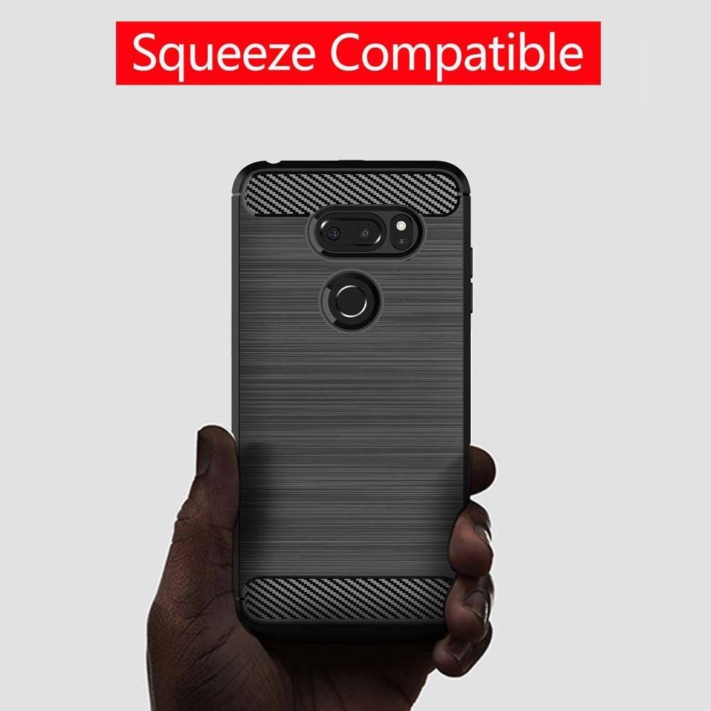 DOGN for LG V35 Case Slim Thin Silicone,Lg V30 / LG V30 Plus/Lg V30S Thinq/Lg V30S / LG V35 Thinq Case, Anti-Scratches TPU Gel Slim Fit Soft Skin Protective Cases (Brushed Black)  DOGN   