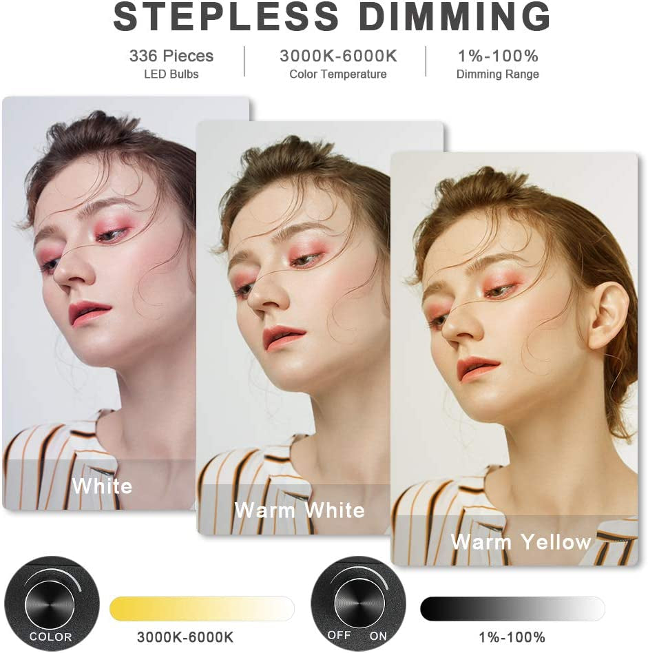 Godox LR150 18 Inch LED Ring Light with Tripod Stand & Phone Holder,3000K-6000K Dimmable Selfie Ring Light for Makeup Studio Portrait Youtube Tiktok Vlog Video Shooting (Black)  Godox   