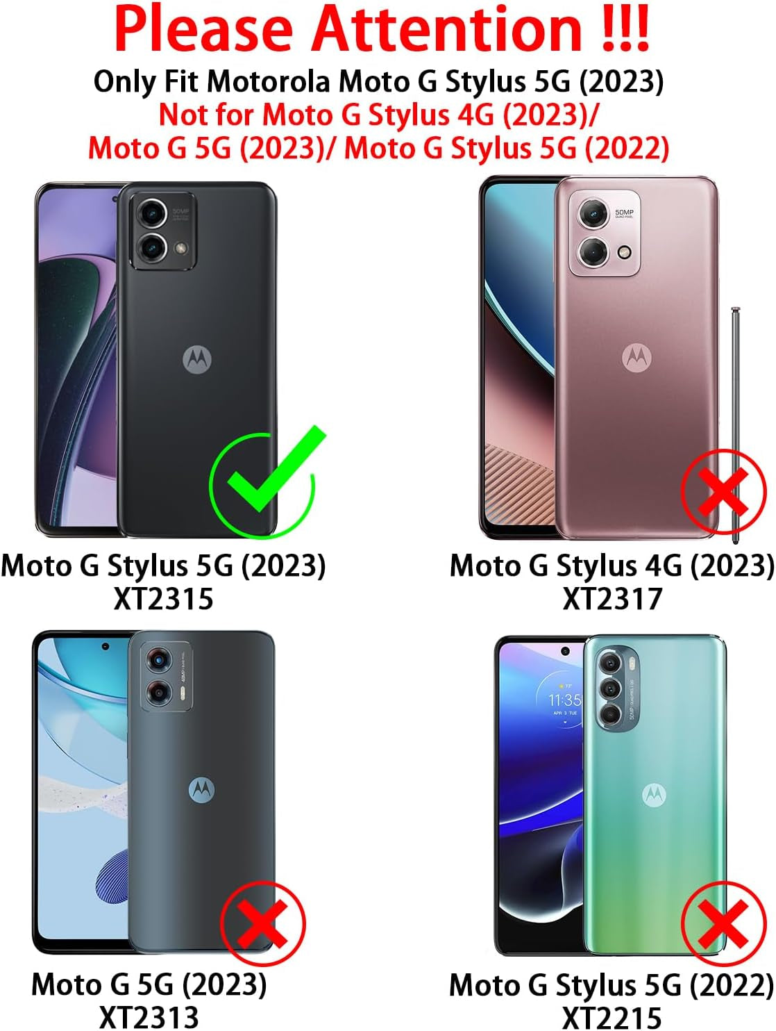 𝟮𝟬𝟮𝟯 𝗡𝗘𝗪 for Moto G Stylus 5G 2023 Case with [2 Packs] Tempered Glass Screen Protector,[Military-Grade] Rugged Full Body Shockproof Case with Kickstand for Motorola Moto G Stylus 5G 2023,Purple  Pevezeda   